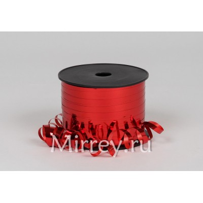 Лента Полипропилен (бобина) металлизированная 0,5см*250ярд Красный