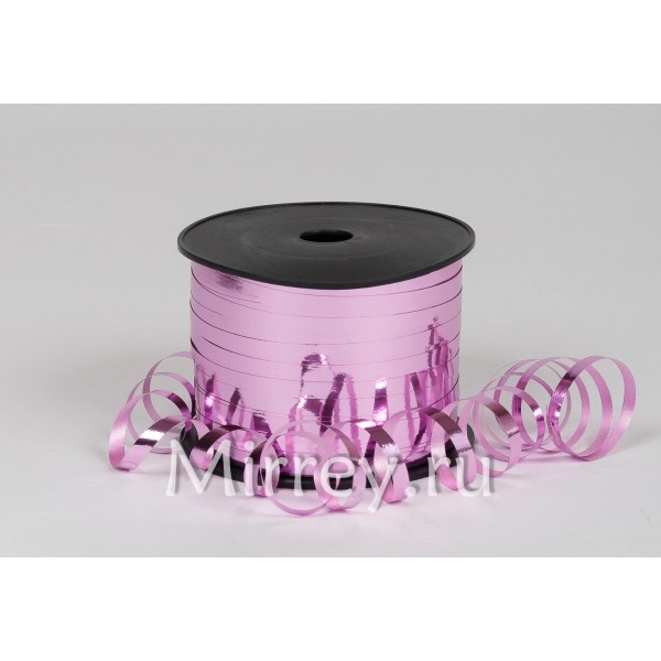 Лента Полипропилен (бобина) металлизированная 0,5см*250ярд Розовый