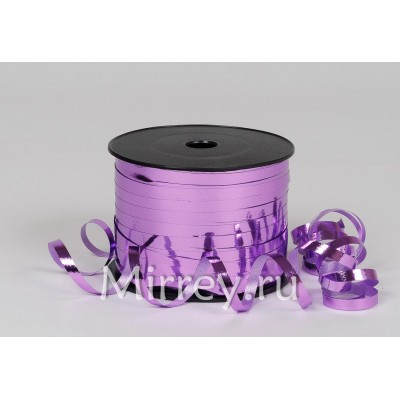 Лента Полипропилен (бобина) металлизированная 0,5см*250ярд сиреневый