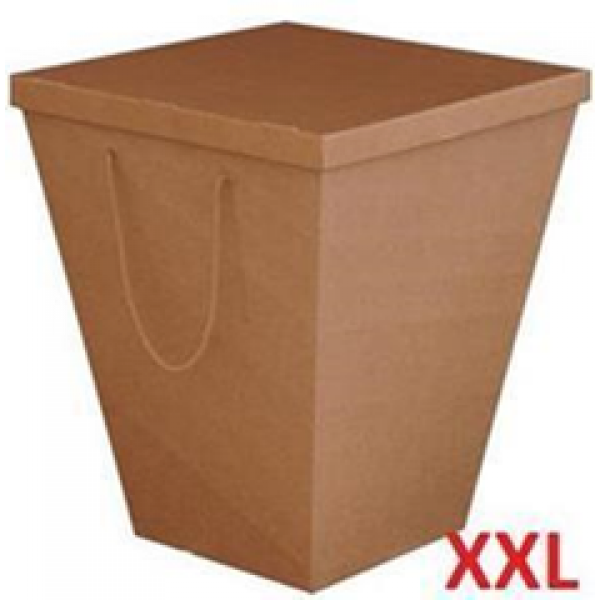 Коробка для цветов 32 x 50 х 55 cм с крышкой, крафт