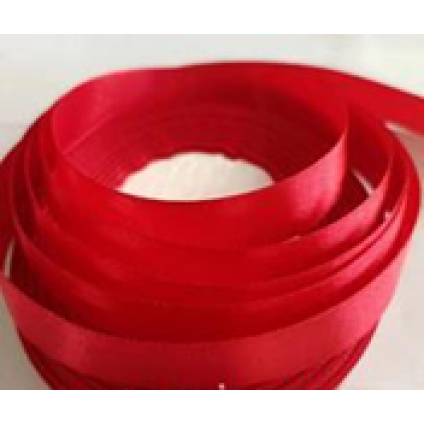 Лента атласная, односторонняя, 25 мм х 25 ярд, рубиновый