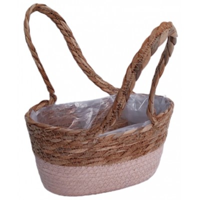 Корзина плетеная (рогоз/эколоза): 23x13xH13XHH30XB18X9