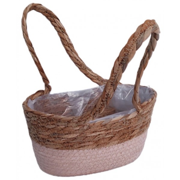Корзина плетеная (рогоз/эколоза): 23x13xH13XHH30XB18X9