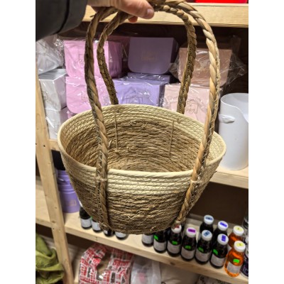 Корзина плетеная (рогоз): 22x22x12x32см
