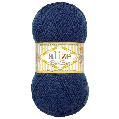 Пряжа Alize 'Baby Best' 100г 240м (10% бамбук, 90% акрил) 58 темно-синий