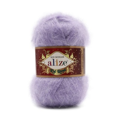 Пряжа ALIZE 'Kid royal' 50г, 500м (62% кид мохер, 38% полиамид) 158 сирень