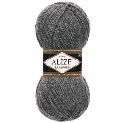Пряжа ALIZE 'Lanagold' 100гр., 240м (49% шерсть, 51% акрил) 182 серый