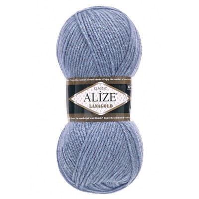 Пряжа ALIZE 'Lanagold' 100гр., 240м (49% шерсть, 51% акрил) 221 светло-джинсовый Пряжа ALIZE 'Lanagold' 100гр., 240м (49% шерсть, 51% акрил) 221 светло-джинсовый