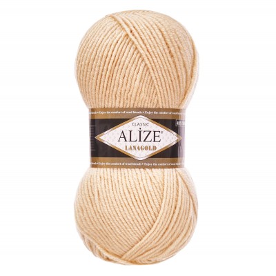 Пряжа ALIZE 'Lanagold' 100гр., 240м (49% шерсть, 51% акрил) 680 медовый