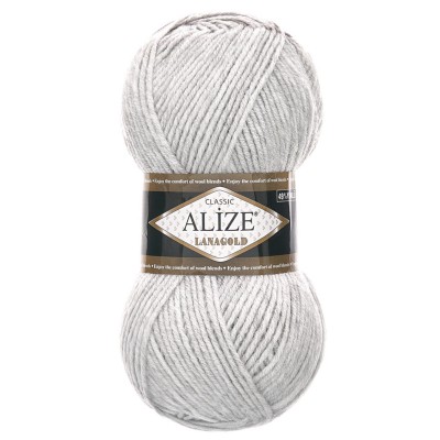 Пряжа ALIZE 'Lanagold' 100гр., 240м (49% шерсть, 51% акрил) 684 пепельный меланж