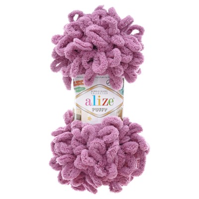 Пряжа Alize 'Puffy' 100г 9м (100% микрополиэстер) 28 ярко-сухая роза