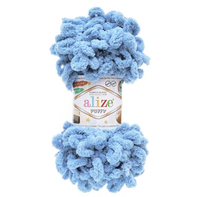 Пряжа Alize 'Puffy' 100г 9м (100% микрополиэстер) 280 средне-синий