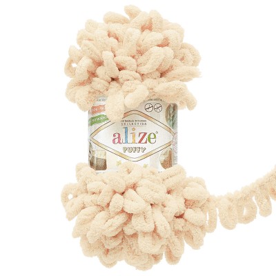Пряжа Alize 'Puffy' 100г 9м (100% микрополиэстер) 310 бежевый Пряжа Alize 'Puffy' 100г 9м (100% микрополиэстер) 310 бежевый