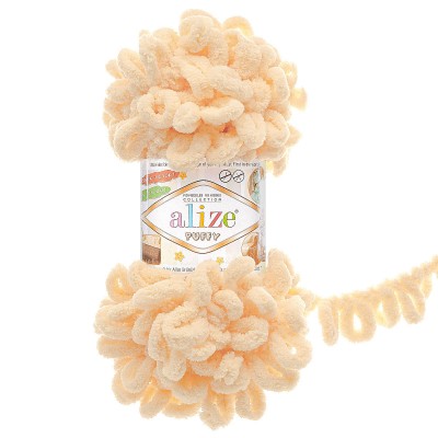 Пряжа Alize 'Puffy' 100г 9м (100% микрополиэстер) 742 ванильный