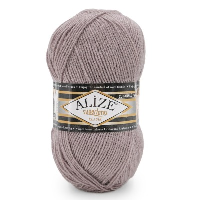 Пряжа ALIZE 'Superlana klasik' (однотонная) 100г 280м (75% акрил, 25% шерсть) 142 темно-розовый