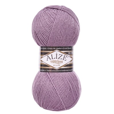 Пряжа ALIZE 'Superlana klasik' (однотонная) 100г 280м (75% акрил, 25% шерсть) 312 пыльная роза Пряжа ALIZE 'Superlana klasik' (однотонная) 100г 280м (75% акрил, 25% шерсть) 312 пыльная роза