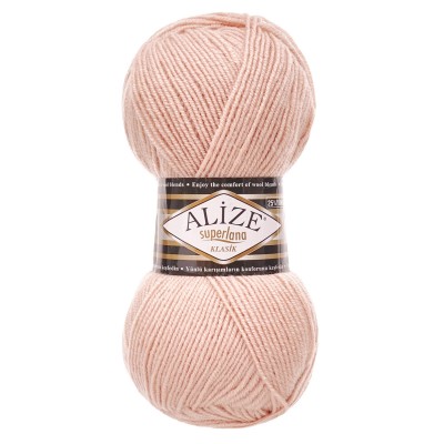 Пряжа ALIZE 'Superlana klasik' (однотонная) 100г 280м (75% акрил, 25% шерсть) 404 шампанское