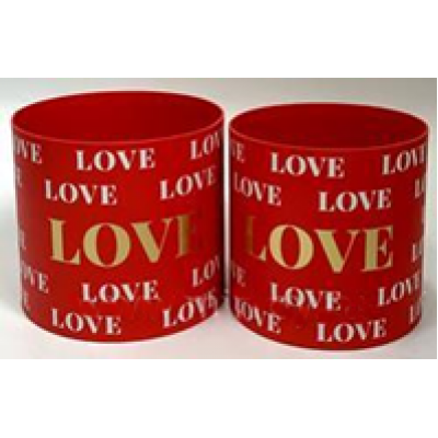 Набор коробок "Love" 18,8x17см, 16,8x16,5 см, 2 в 1, красный